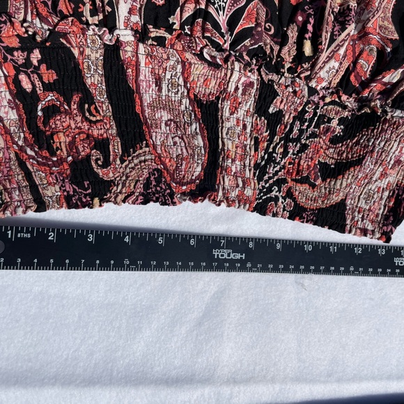 Anthropologie Myla Smocked Tiered Mini Skirt Size Small Paisley Print - Picture 12 of 13